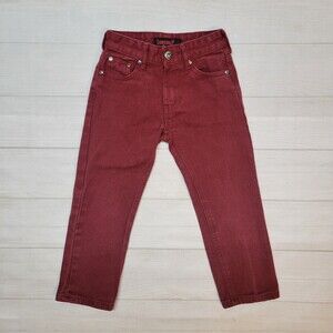 LION DYNASTY Boys Red Denim Jeans Size 5